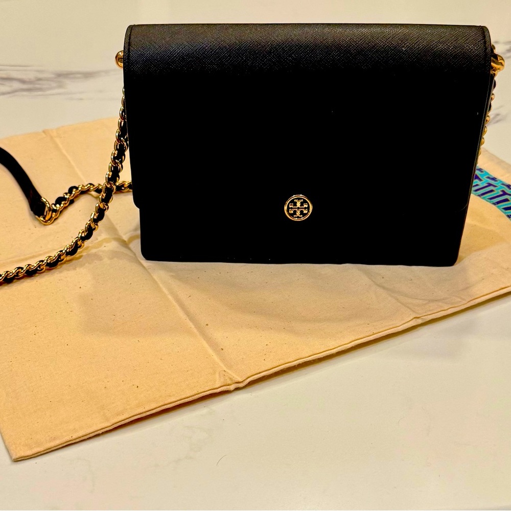 Tort Burch Saffino leather crossbody